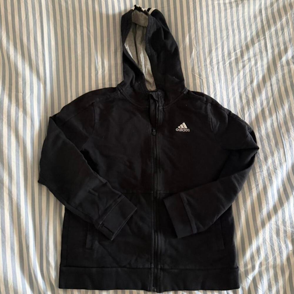 Black adidas zip up hoodie